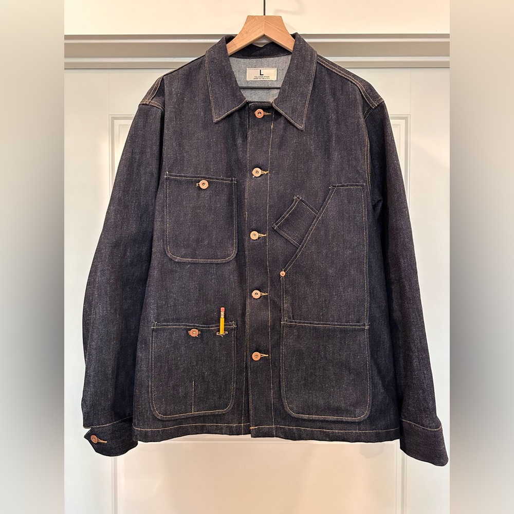 Tellason Coverall Non Selvedge Denim Jean Jacket Size L